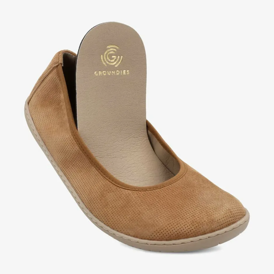 Ballet Flats|Groundies ® Lily Barefoot+ Women Brown