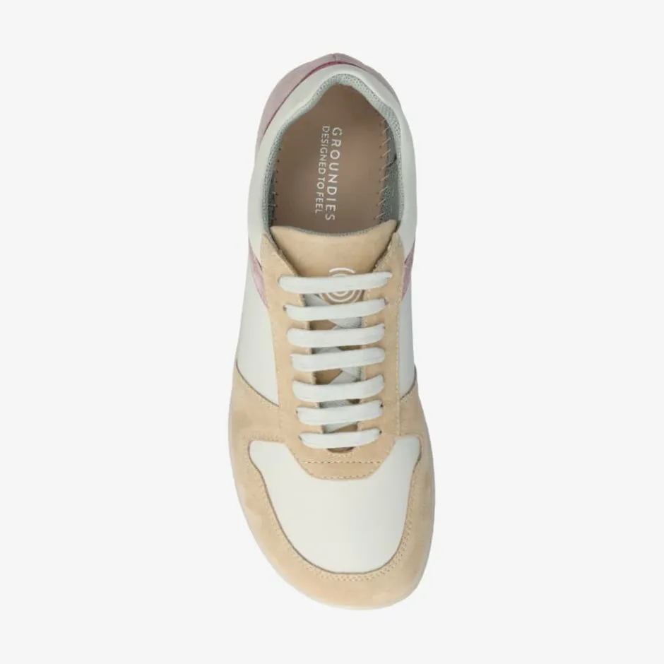 Sneaker|Groundies ® Orlando Women Off-White/Beige/Pink