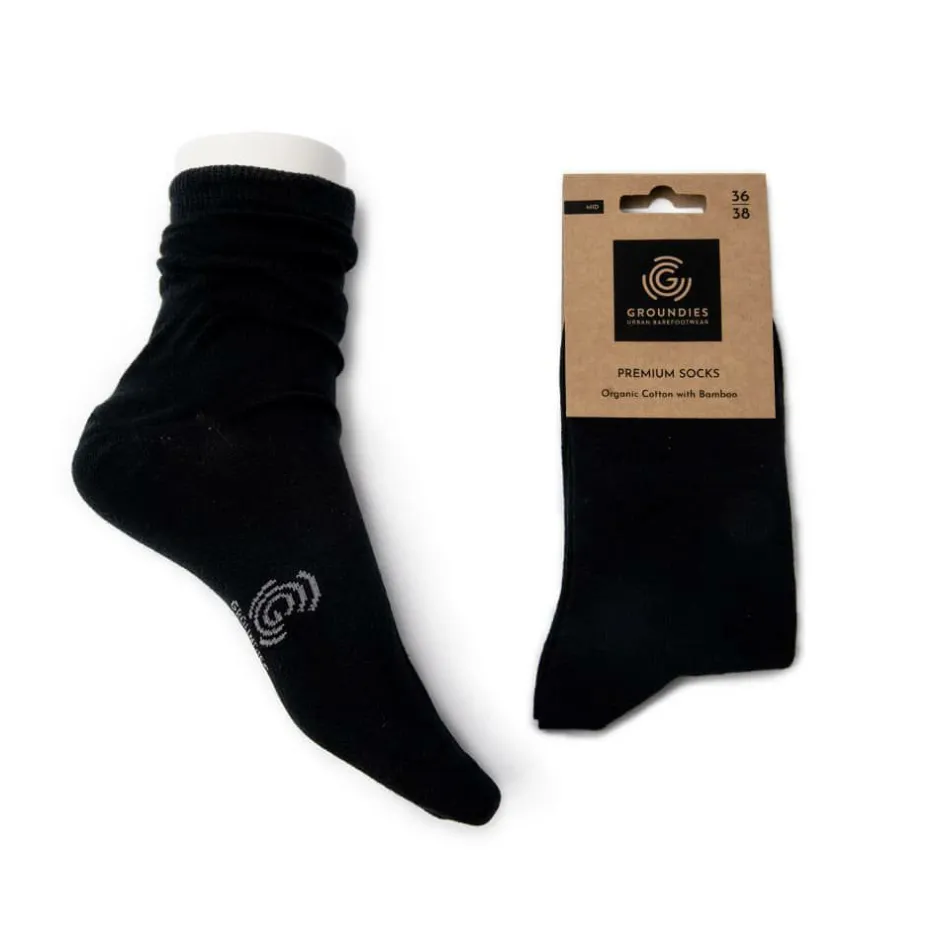 Accessories|Groundies ® Premium Socks Mid Black