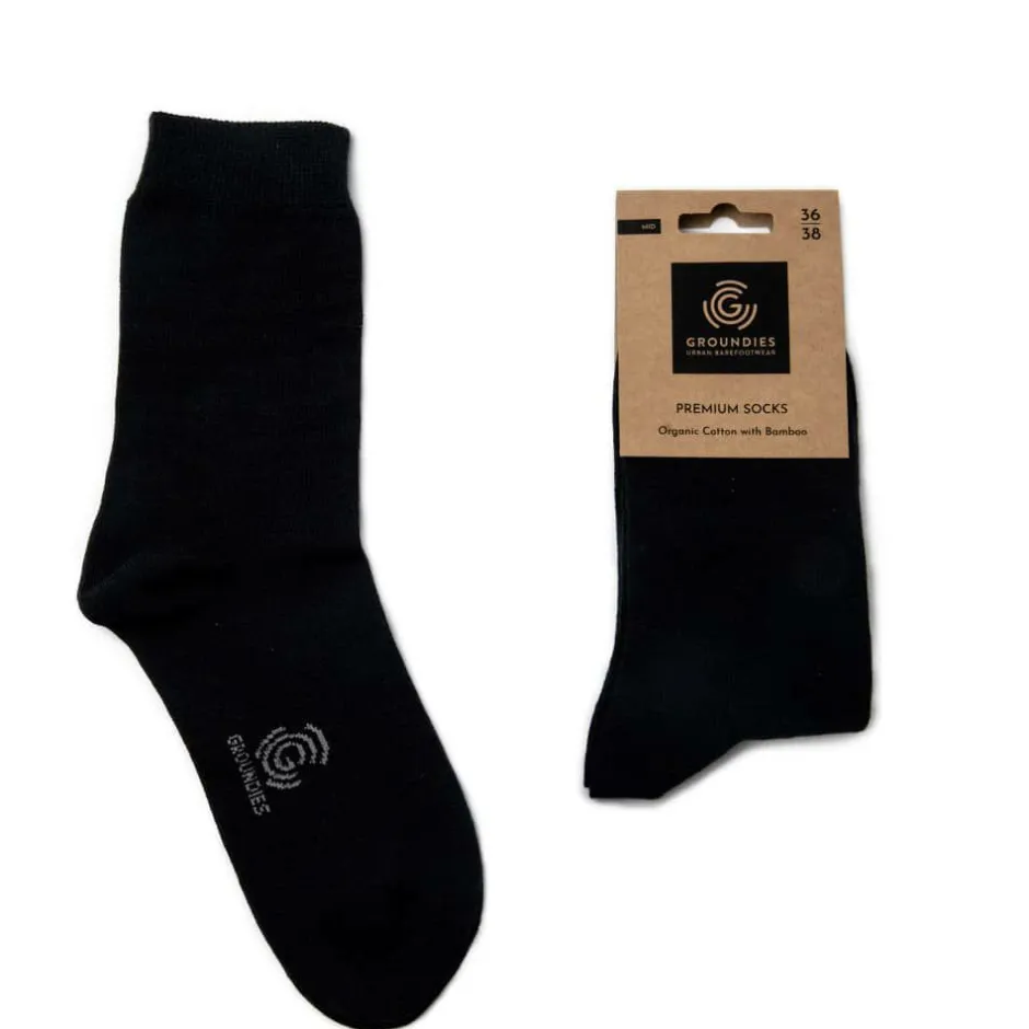 Accessories|Groundies ® Premium Socks Mid Black