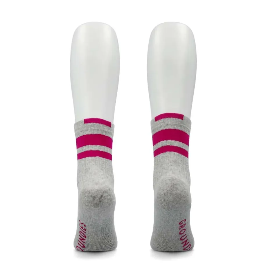 Accessories|Groundies ® Sportsocks Grey/Pink